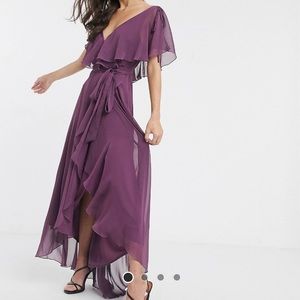 ASOS DESIGN maxi dress in plum